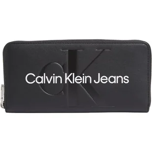 Calvin Klein Jeans Damskie portfele mono z zamkiem błyskawicznym, Modny czarny, One Size - Portfele - miniaturka - grafika 1