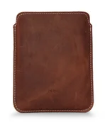 Etui do czytników e-book - LURESKO Skórzane etui na ebook Pocketbook Touch Lux 4/5 (brąz vintage , biała nić) - miniaturka - grafika 1