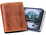 Portfele - Skórzany portfel męski z ochroną RFID Protect — Peterson - miniaturka - grafika 1