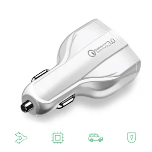 Wozinsky ładowarka samochodowa szybkie ładowanie Quick Charge 3.0 QC3.0 2xUSB / USB Typ C czarny (WCC-01) - Ładowarki samochodowe - miniaturka - grafika 7