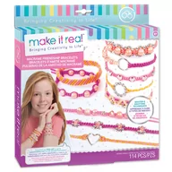 Półfabrykaty do biżuterii - MAKE IT REAL Zestaw do tworzenia bransoletek Macrame Friendship Bracelets, zabawka kreatywna - miniaturka - grafika 1