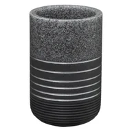 Kubki na szczoteczki do zębów - 5five Simple Smart Kubek na szczoteczki do mycia zębów SILV tworzywo sztuczne kolor antracytowy 160956 - miniaturka - grafika 1