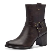 Botki damskie - Marco Tozzi Damskie botki Zip+Slip 2-25393-43 modne kozaki, Cafe Antic, 41 EU, Cafe Antic, 41 EU - miniaturka - grafika 1