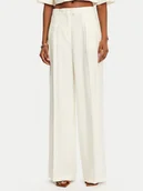 Spodnie damskie - Patrizia Pepe Spodnie materiałowe 2P1670 A573 W146 Écru Regular Fit - miniaturka - grafika 1