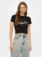 Koszulki i topy damskie - Guess Jeans T-Shirt W5RI59 J1314 Czarny Regular Fit - miniaturka - grafika 1