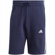 Spodenki męskie - Spodenki męskie adidas Essentials Fleece 3-Stripes Shorts granatowe IJ6484 - miniaturka - grafika 1