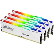 Pamięci RAM - KINGSTON FURY Beast 128GB 5600MT/s DDR5 CL40 DIMM Kit of 4 White RGB XMP - miniaturka - grafika 1