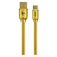 Kable USB - Wk Design Sakin Series kabel szybkiego ładowania / transmisji danych USB - USB Typ C 6A 1m złoty (WDC-161) WDC-161-USB-C - miniaturka - grafika 1