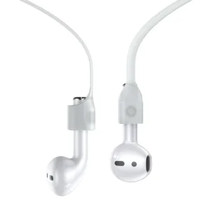 Baseus Let''s go silikonowy fluorescencyjny (świecący w ciemności) uchwyt opaska pasek do słuchawek AirPods 2 / 1 biały (ARAPPOD-B24) - Akcesoria do smartwatchy - miniaturka - grafika 4