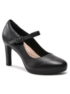 Półbuty damskie - Clarks Półbuty Ambyr Shine 261577844 Czarny - miniaturka - grafika 1
