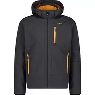 Kurtki męskie - CMP męska kurtka Softshell z odpinanym kapturem, Antracyt - Dynia, 50 - miniaturka - grafika 1