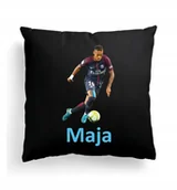 Poduszki dekoracyjne - Foto Poduszka Czarna Piłka Neymar JR PSG +IMIĘ 3 - miniaturka - grafika 1