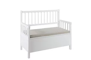 AC Design Furniture 48678 bank, drewno, biały, 48 x 90 x 85 cm 48678 - Ławki ogrodowe - miniaturka - grafika 1