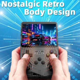 R36S Handheld Game Console, 3.5-inch IPS Screen, Linux System, 11 Emulator, 64GB - Grey - Konsole i gry retro - miniaturka - grafika 4