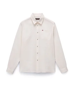 camicie uomo napapijri g-linen ls np0a4hq2 n1a1 white whisper - Koszule męskie - miniaturka - grafika 1