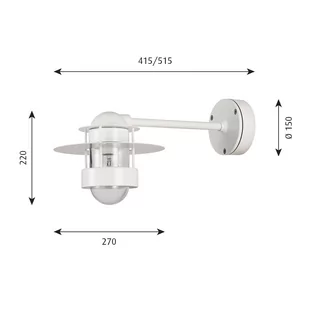 Louis Poulsen Albertslund lampa ścienna 51,5 biała - Lampy ogrodowe - miniaturka - grafika 2