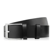 Paski - PASEK MĘSKI SKÓRZANY CZARNY SZEROKI 120 CM ZE SREBRNĄ KLAMRĄ PAOLO PERUZZI PG-05-BLS-120 - miniaturka - grafika 1