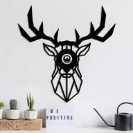 Lampy ścienne - Opviq Kinkiet W-051, czarny, wzór jelenia, drewno MDF wycinane laserowo - miniaturka - grafika 1