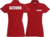 Odzież robocza - Promostars LPP - Koszulka Polo damska RATOWNIK czerwona - miniaturka - grafika 1