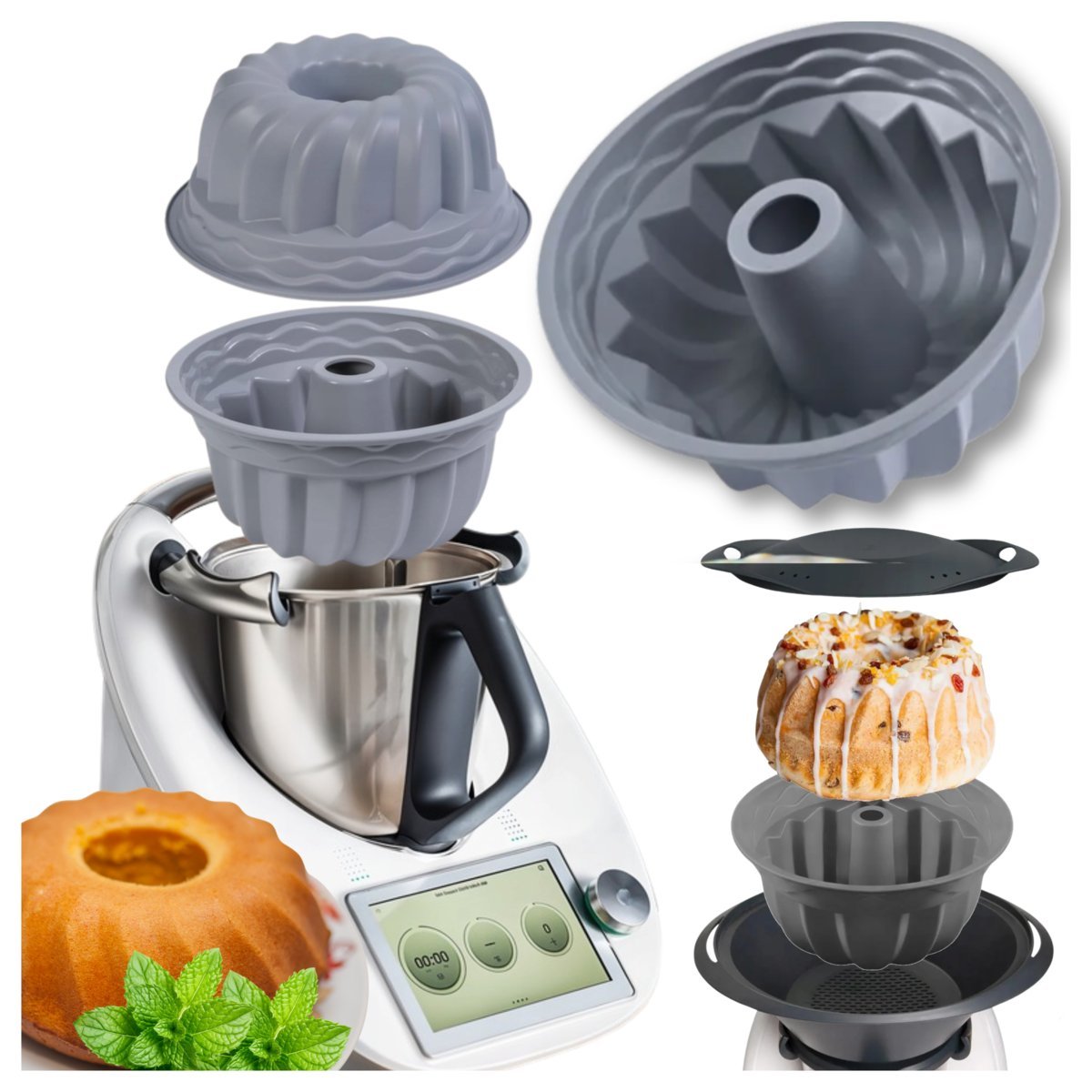 FORMA DO BABKI SILIKONOWA THERMOMIX Foremka do Pieczenia Ciasta duża TM5 TM6