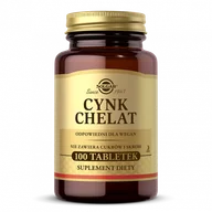 Witaminy i minerały - Solgar Cynk chelat 100 tabletek - miniaturka - grafika 1