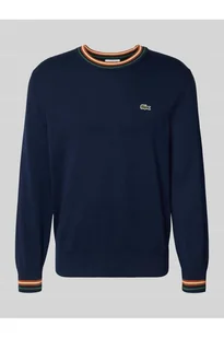 Sweter z dzianiny o kroju regular fit z czystej bawełny - Lacoste - Swetry męskie - miniaturka - grafika 1