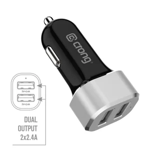 Crong Power Car Charger 24W - Ładowarka samochodowa 2xUSB 2.4A (aluminium) - Ładowarki do telefonów - miniaturka - grafika 6