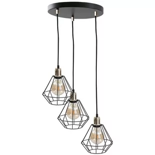 KET Druciana LAMPA wisząca metalowa OPRAWA industrialny ZWIS kaskada złoty KET446 - Lampy sufitowe - miniaturka - grafika 1