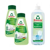 Środki do zmywarek - Frosch Limonkowy żel do mycia naczyń w zmywarkach + Nabłyszczacz na bazie Bioalkoholu Zestaw 2 x 650 ml + 750 ml - miniaturka - grafika 1