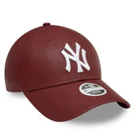 Czapki damskie - Czapka z daszkiem New Era New York Yankees Crinkled Pu 9Forty 60595395 Bordowy - miniaturka - grafika 1