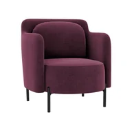 Fotele - Fotel Glam Czarny / Cloud 68 Bordowy - miniaturka - grafika 1