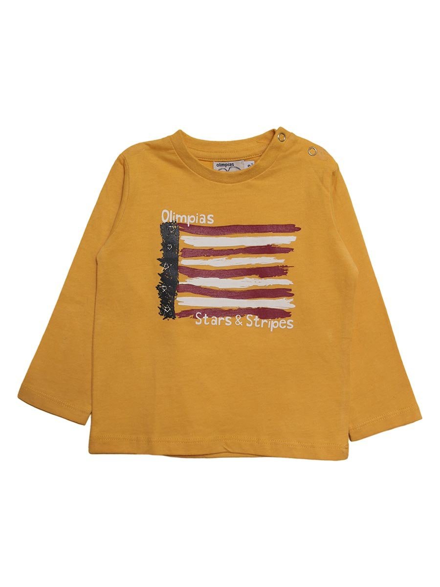 Niemowlęca bluzka z długim rękawem żółta Olimpias r.86