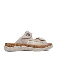 Klapki i japonki damskie - Klapki Rieker CEO-V0302-60 Beżowy - miniaturka - grafika 1