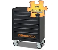 Pozostałe wyposażenie warsztatu - Beta Wózek Narzędziowy Z 6 Szufl. Czarny Bwc04Box+196 Narzędzi BE 2400/VU-A 1110003698988 - miniaturka - grafika 1