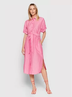 Benetton United Colors Of Sukienka koszulowa 4YCNDV00X Różowy Regular Fit - Sukienki - miniaturka - grafika 1