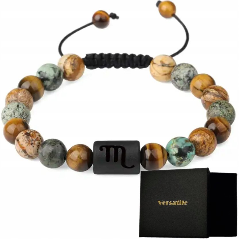 Bransoletka uniseks, znak zodiaku PANNA, regulowana 17-24cm, Versatile