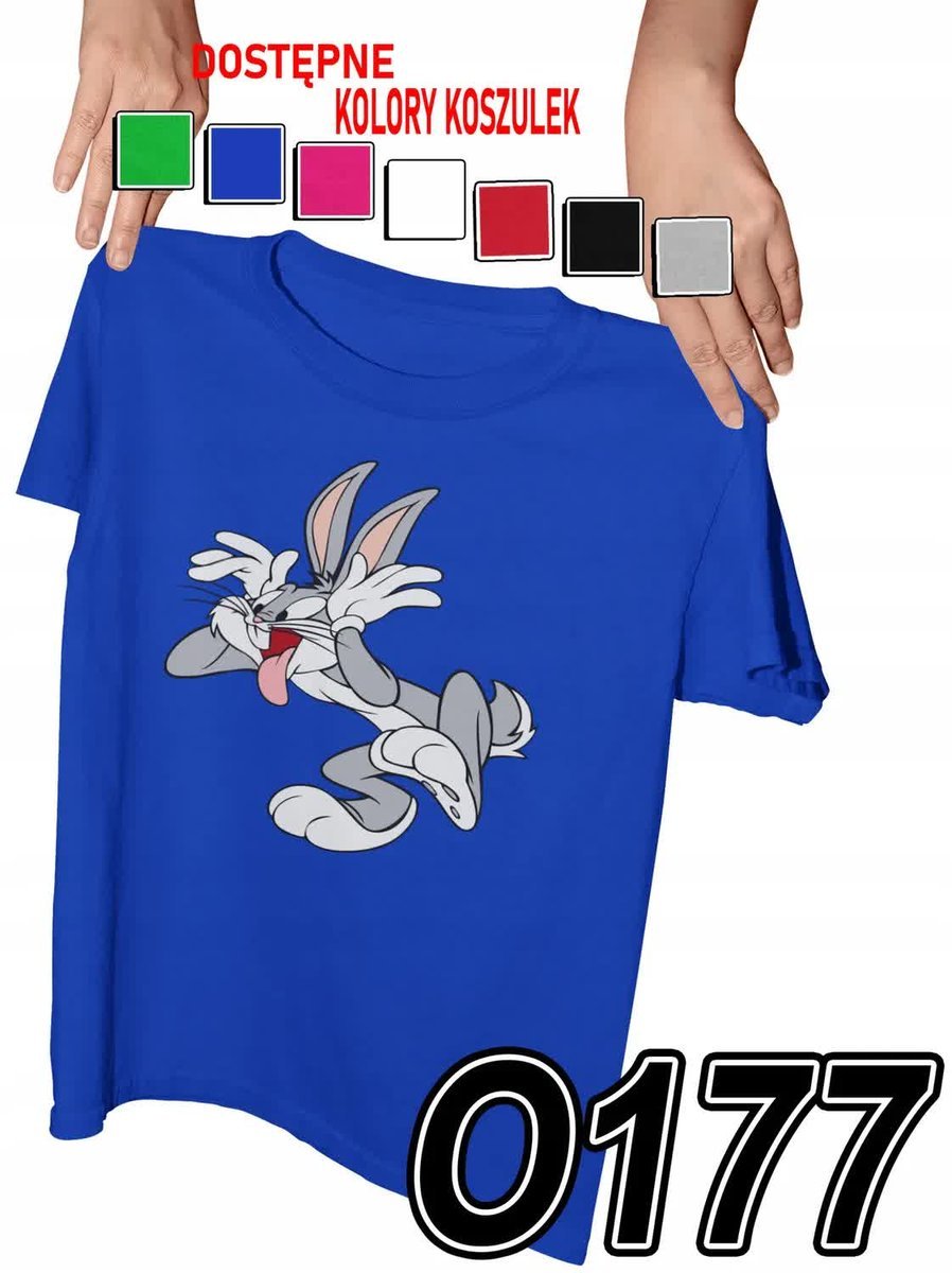 Koszulka Dziecięca Z Nadrukiem Królik Bugs Kreskówki Bajki - L 146-152