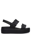 Sandały damskie - Crocs Sandały Brooklyn Woven Upper LW 209977 Czarny - miniaturka - grafika 1