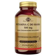 Przeziębienie i grypa - SOLGAR Witamina C do Ssania (Odporność) 500mg 90 Pastylek Żurawina-Malina - miniaturka - grafika 1
