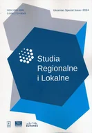 Czasopisma - Studia regionalne i lokalne Ukrainian Special Issue 2024 - miniaturka - grafika 1