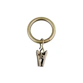 Akcesoria do wystroju okien - Kółka z żabką mosiądz antyczny 16/19 mm 10 sztuk Bojanek - miniaturka - grafika 1