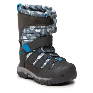 Buty dla dziewczynek - Śniegowce KEEN - Winterport Neo Dt Wp 1025593 Steel Grey/Brilliant Blue - grafika 1