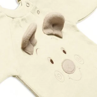 Hi Little One rampers niemowlęcy MIŚ OverSize BOHO Ivory roz S Pom Pom - Rampersy - miniaturka - grafika 1