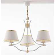 Lampy sufitowe - Lampa sufitowa SAMBA biało-złota 3xE27x40W metal wym:83x78x78cm IP20 Jupiter - miniaturka - grafika 1
