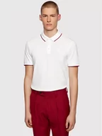 Koszulki męskie - Hugo Boss Polo Parlay 101 50445486 Biały Regular Fit - miniaturka - grafika 1