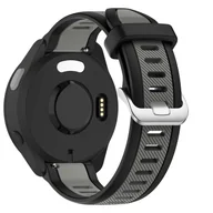 Akcesoria do smartwatchy - INF Silikonowy pasek do zegarka Garmin Smartwatch Czarny 20 mm - miniaturka - grafika 1