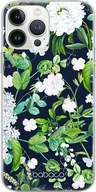 Etui i futerały do telefonów - Etui do Apple IPHONE 12 PRO MAX Kwiaty 034 Babaco Nadruk pełny Granatowy - miniaturka - grafika 1