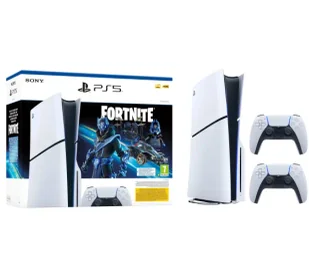 Sony PlayStation 5 Slim D Chassis PS5 1TB z napędem Fortnite Cobalt + Dodatkowy Pad Biały - Konsole Playstation - miniaturka - grafika 1