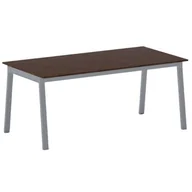 Stoły warsztatowe - B2B Partner Stół PRIMO BASIC z szarosrebrnym stelażem, 1800 x 900 x 750 mm, orzech 499060 - miniaturka - grafika 1