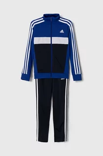 Dresy i komplety dla dziewczynek - adidas dres dziecięcy kolor granatowy - grafika 1